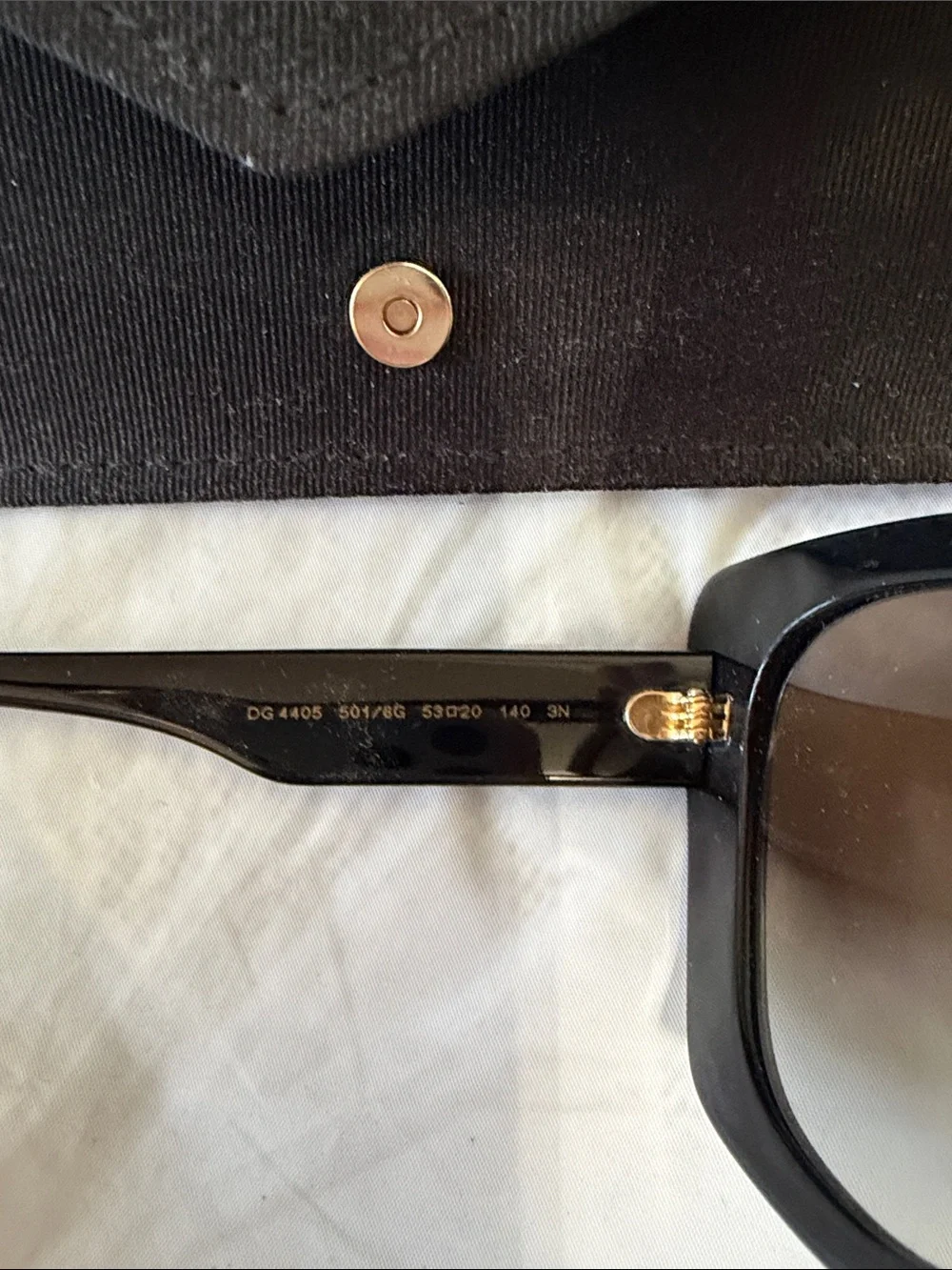 Dolce & Gabbana Black Cat-Eye Sunglasses with Black Case